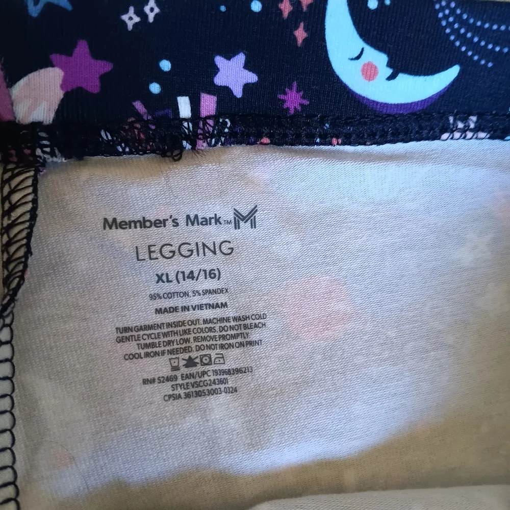 Cosmic Design Leggings Sz 14/16 with Stretchy Fit